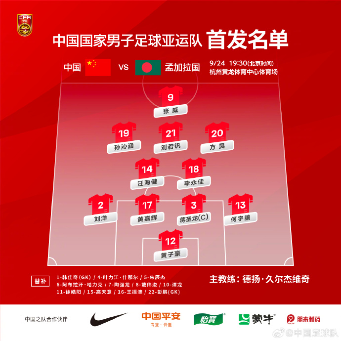 国足亚运队小组赛力压孟加拉国队挺进16强