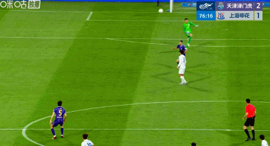 天津津门虎2-3上海申花：申花逆转取胜，拉唐梅